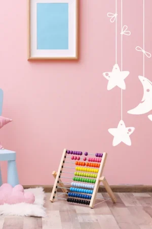 Offre Du Jour Sticker Mural - Etoiles Lune