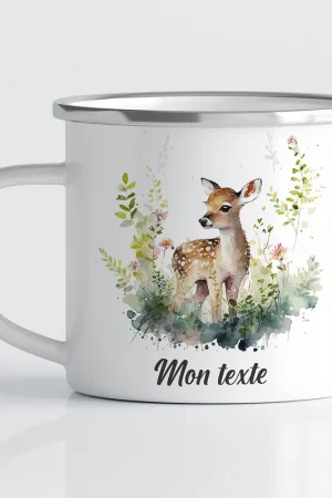 Tasse - Mug Émaillé Enfants - Faon Offre Du Jour