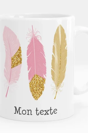 Mug - Tasse personnalisée - Plumes Promotion