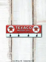Accroche torchons émaillé Texaco 4 crochets Nouveauté