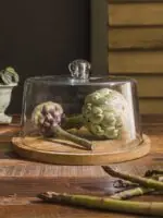 Must-Have Plateau rond et cloche en verre 30cm