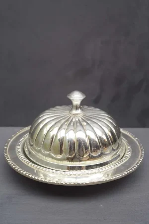 Beurrier rond argent antique Certifié