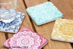 Authentique Set de 4 dessous de verre Azulejos en résine Chehoma