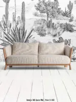 Satisfait Ou Remboursé Canapé Nara beige pieds marrons